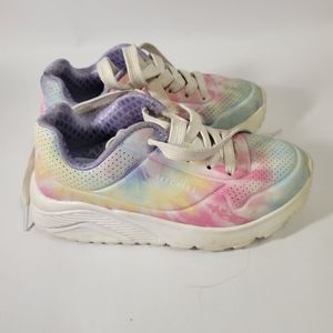Skechers Girls Tye Dye Lace up Shoes (Size 12)